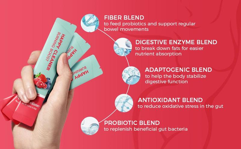 NEWELLME Happy Cleaner Superfood Powder – Sugar-Free Berry Drink Mix, Antioxidant & Digestion Support, Vegan, Non-GMO, Gluten-Free, 14 Packets