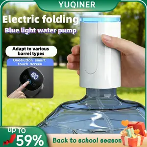 Water Dispenser for 5 Gallon Bottle, Portable USB Charging Electric Water Pump, Drinking Water Jug Pump for Home, Kitchen, Living Room, Office, Camping, Universal for 3-5 Gallon (White) Outdoor water dispenser