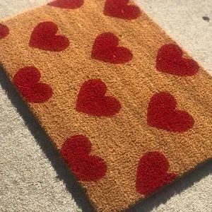 Heart Valentines Day Coir Doormat, XOXO, Love, Cute Doormats, Home Decor, Patio and Garden Decor, Decorations, Rugs, Plant Gifts, House Warming, Valentine's Day, Christmas, Birthday Gifts, Mother's Day, Mat
