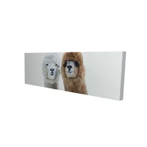 360 Stand Farmhouse 2-Llama High-Def Print Wall Art, 20x60 in, Vibrant Artistic Farm Animals Decoration, Bedroom Home Accent, Friend Gift Option for Posters & Prints, Artwork