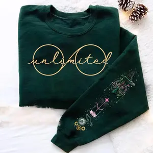Unlimited Elphaba's Glasses Sweatshirt: Wizard of Oz Musical Theatre Pullover, Icon of Wicked Print Sleeve Sweater, Wizard Movie Fan Shirt, Wicked Musical Fan Gift for Her