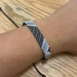 Keffiyeh Cord Bracelet - Adjustable Keffiyeh Bands in Red Black & Green Patterns. High Quality Palestinian Jewelry & Accessories – Palestine Necklaces for Women, Men & Girls Rings, Palestine Flag, Tatreez, Keffiyeh Kufiya, Watermelon Charms & Calligraphy