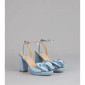 Put A Bow on It Satin Heels