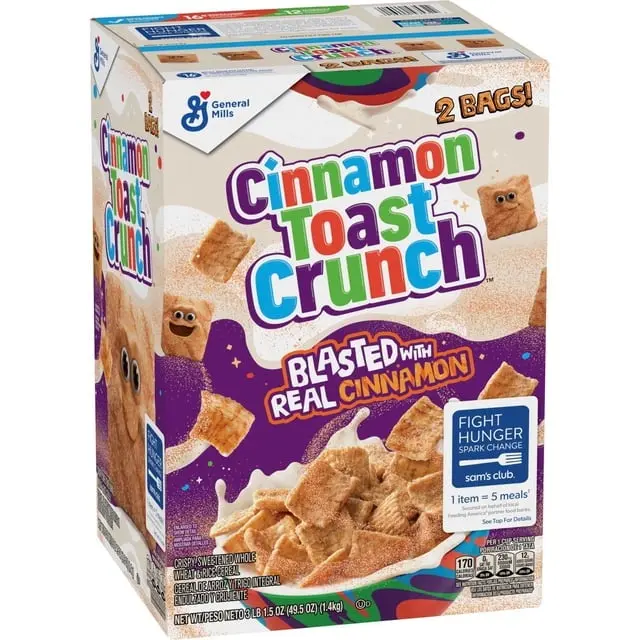 Cinnamon Toast Crunch Cereal, 49.5 oz. Cinnamon Toast Crunch Cereal, 49.5 oz.
