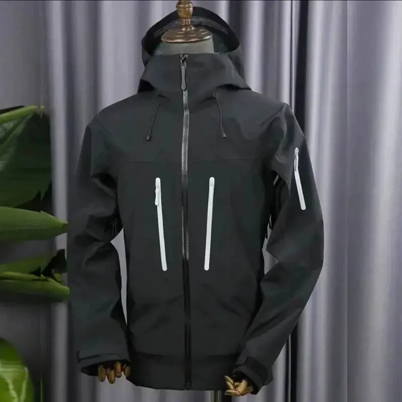 Orca Color Waterproof Outdoor Jacket for Men - Couples Windproof Rubber Hard Shell Jacket