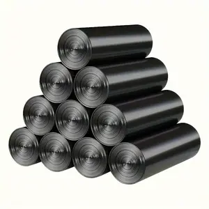 100 Black Disposable Garbage Bags, Suitable For Household, Kitchen, And Pet Waste - Plastic Garbage Bags