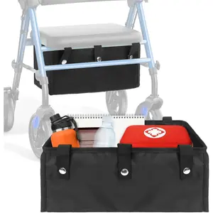 Walker Basket, Under Seat Rollator Bag, Walker Basket for Four Wheel Rollator, Rollator Bag Tote Organizer Pouch Storage Ipad, Books, Shopping, Walker Accessories  Essentials