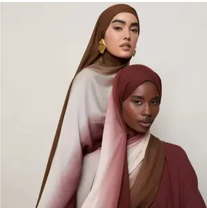 Veiled Ombre Modal Hijab - Desert Palm