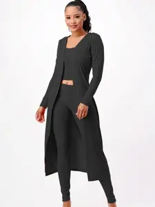 3 pc cardigan set grey