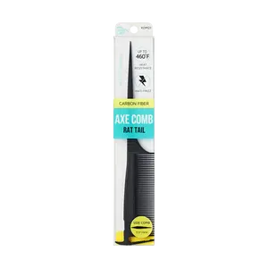 Kiss Colors & Care Carbon Fiber Axe Rat Tail Parting Comb