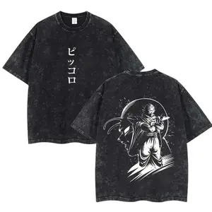 Anime Vintage Piccolo Graphic T-Shirt – Dragon Ball Cotton Tee, Full Color Print, Unisex Crewneck Short Sleeve Shirt, Comfortable Soft Fabric, Streetwear Style for Men & Women, Casual Manga Top, Available in Full Sizes, Perfect Gift for Anime Fans