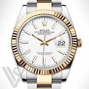 Rolex Datejust 41mm White Index Dial 18K Yellow Gold & Stainless Steel Oyster Bracelet
