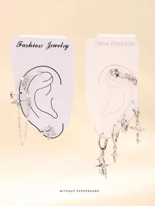 Star Design Ear Cuff, Fashionable Earrings for Women & Girls, Casual Jewelry for Party, Daily Clothing Decor, Trendy All-match & Exquisite Jewelry for Birthday Gift