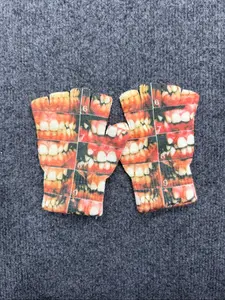 Y2K Future Sensory Gloves, Street Style Unisex Knitted Thin Fabric, Slim-Fit All-Season Accessory, Perfect for Age 25-34 Women, Trendy Y2K Fashion