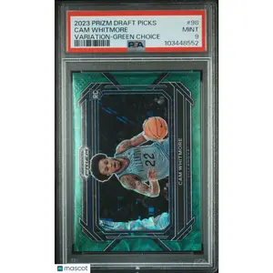 2023 Panini Prizm Draft Picks Cam Whitmore Variation Green Choice  PSA 9 #d 2/8