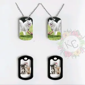 Double Sided Dog Tag necklace or keychain