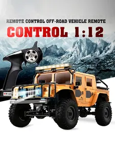 RC Car 4x4 Rock RC Crawler: Remote Control Truck 1/12 Scale Jeep Toys for Adults Kids Yellow