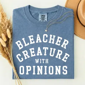 Comfort Colors Bleacher Creature With Opinions T-shirt, Funny Football Mom T-shirt, Baseball Mom Sayings, Basketball Mom Quote, Cheer Mom, Softball Mom
