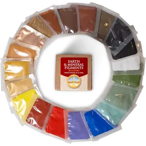 Pigment Sample Pack – 20 Non-Toxic, Archival Earth & Mineral Pigments for DIY Paint – Eco-Friendly, Sustainably Sourced Colors – No Fillers or Additives