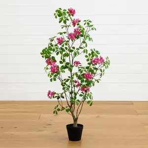 4ft Artificial Dogwood Tree, Real-Touch Leaves, Home Decorative Plant for Indoor Home Supplies