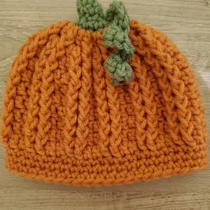 Cute handmade crochet pumpkin hat