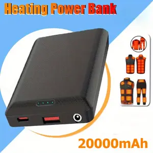 20000mAh Power Bank Portable Charger DC5V 3A USB Type-C Output for Heating Vest Jacket Scarf Gloves Electric Heating Equipment