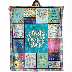 To My Sister Blanket Best Sister Ever Loving Friendship Gift Throw