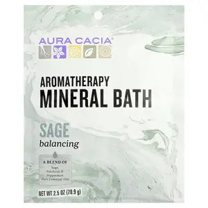Aura Cacia Aromatherapy Mineral Bath, Sage, 2.5 oz (70.9 g)