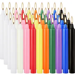 40 Pack Spell Chime Candles 4 Inch Multi-Colored Taper Candle Sticks 10 Colours for Home Decor Kitchen Decor Wedding Decoration