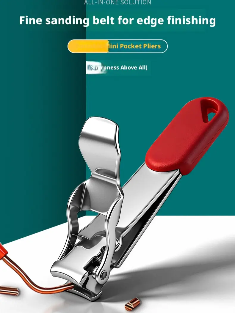Stainless Steel Nail Clipper Keychain, Minimalist Folding Manicure Tool with File, Portable Nail Care Supplies Equipment with Premium Texture, Nail Supplies Equipment