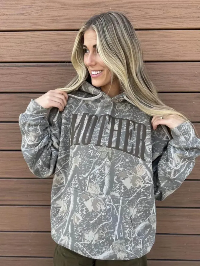 "MOTHER" Core Camo Collection – Women’s Hoodie, Sweatshirt & Tee (S–5XL)