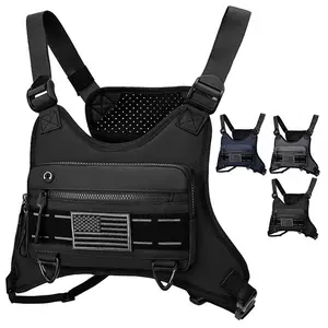 Outdoor Backpack Chest Bag, Unisex Multifunctional Training Running Chest Bag, Dual Shoulder Sports Hiking Fitness Bag