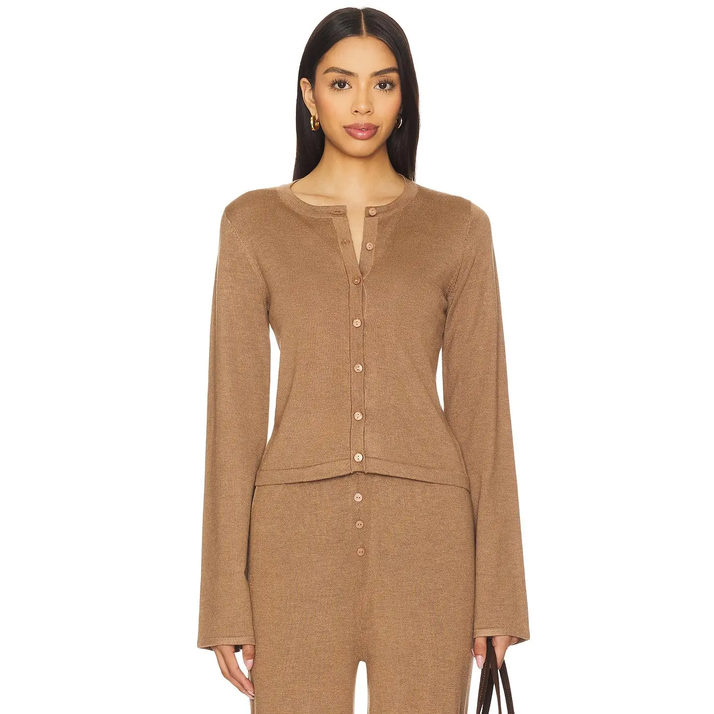 SNDYS x REVOLVE August Button Down Top in Brown