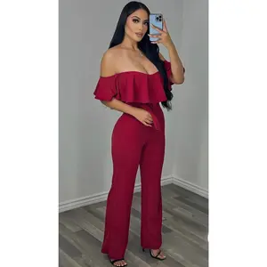 Yanira Jumpsuit-(Ruby Red)