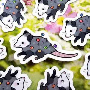 Opossum Blossom Sticker Cute Possum Stickers Cute Animal Sticker Laptop Sticker Vinyl Sticker