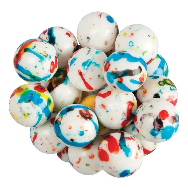 Jawbreaker 1in - Bulk Candy Colorful Design Hard Multi-layered Fruity Flavors Ideal for Snacking Gift and Fun Sweet Bonbon Fruit Flavored Treat