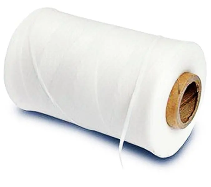 500 yds, Wax Lacing Cord Nylon, White 0.09" for Binding Wiring Harnesses