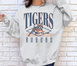 Vintage 90s Auburn Sweatshirt Retro College Football Crewneck
