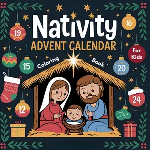 Nativity Advent Calendar Coloring Book for Kids: Countdown to Christmas: 24 Daily Christian Activities and Pictures to Color for Religious Toddlers ... the Birth of Jesus (Nativity Coloring Book) Paperback – October 21, 2024