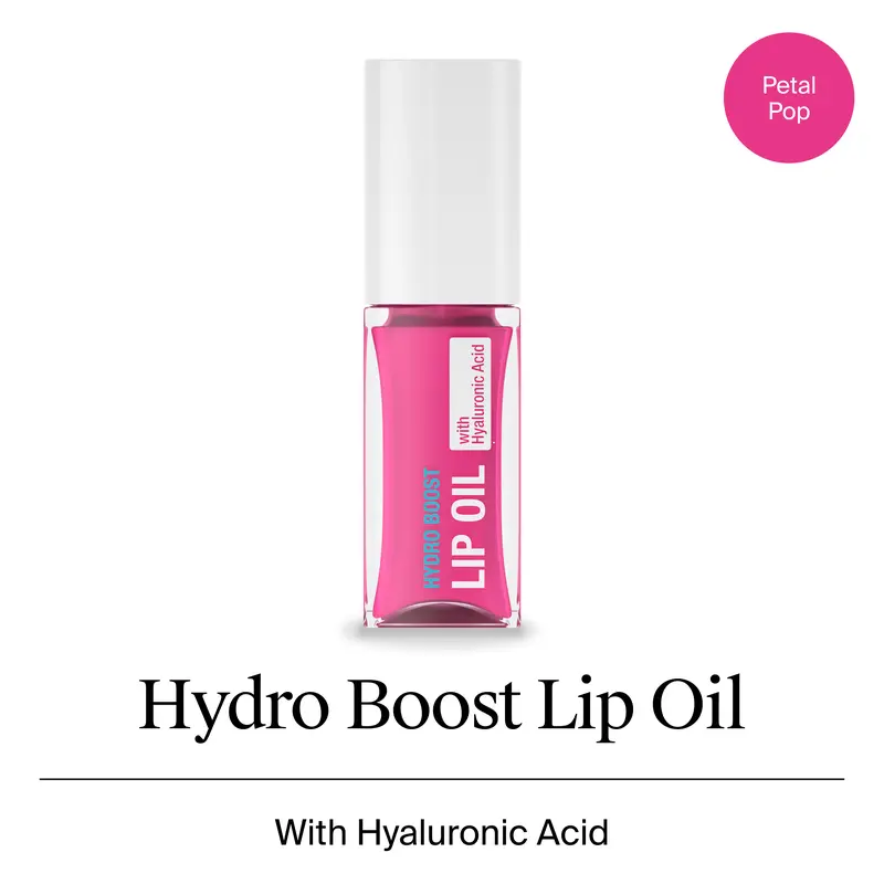 Neutrogena Hydro Boost Tinted Lip Oil with Hyaluronic Acid, Designed to Hydrate & Nourish, Petal Pop, .2 fl. oz