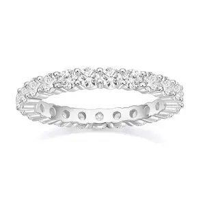 Elegant Timeless Ring Round Cubic Zirconia Stackable Love Ring Stylish Wedding Band Women's Gift Jewelry Classic Design Eternity Rings,summerwins