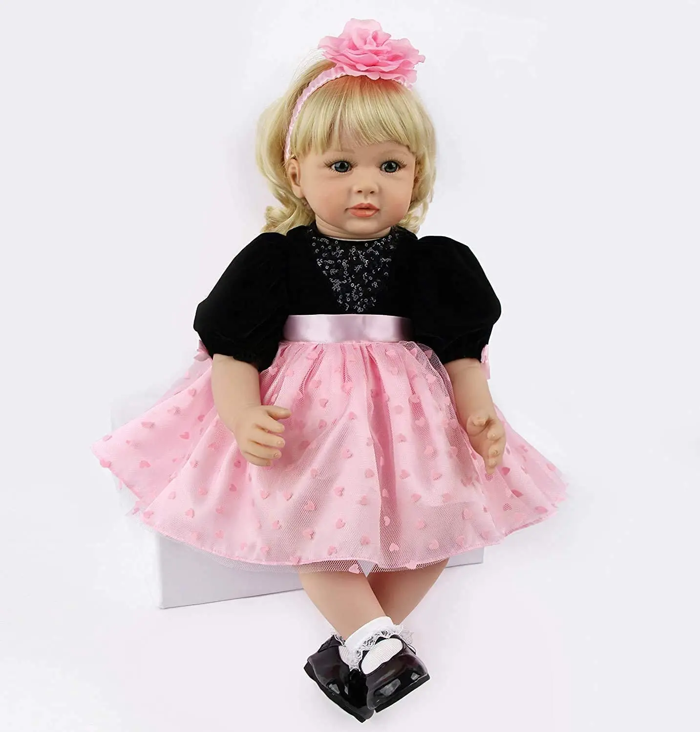 22inch 55cm Reborn Baby Dolls Real Life Soft Silicone Vinyl Realistic Reborn Dolls, Reborn Gentle Touch Dolls Handmade Toy