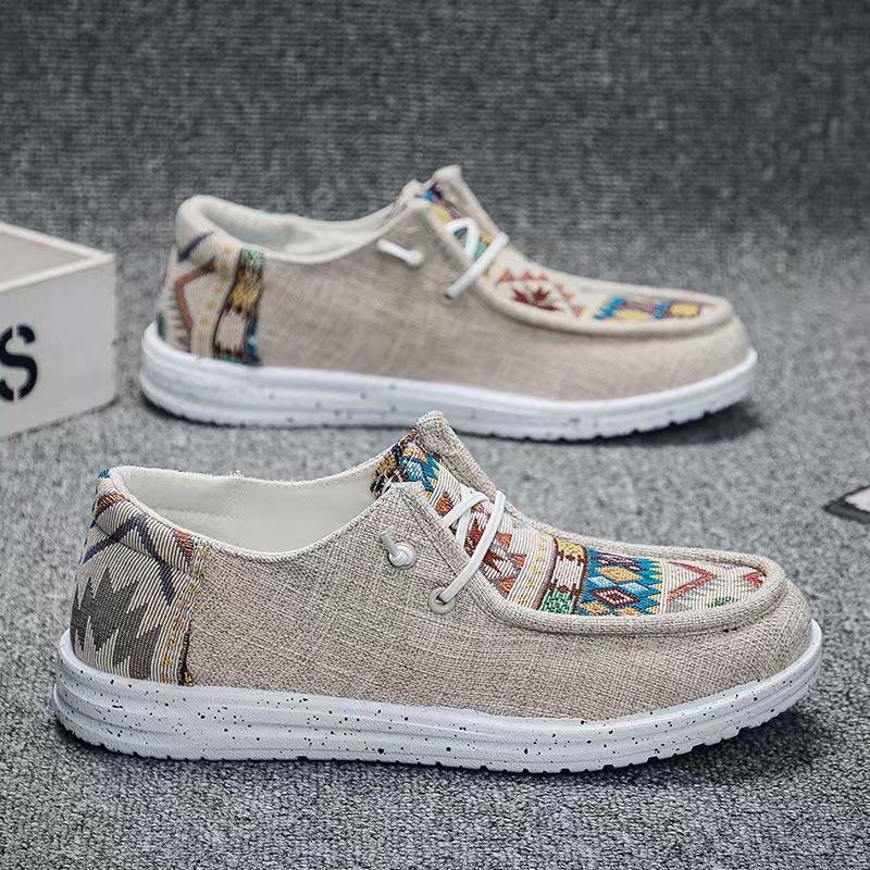 Mens Cartoon Graphic Lace-Up Loafers - Breathable, Lightweight, Non ...