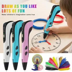 8-Piece Creative Sculpting Set, Includes 3D Pen, Type-C Charging Cable, Charging Head, Base, Picture Album & 36m PLA Filament Bulk, Easy Setup, Ideal Children’s Art Gift (3D Printing Supplies for Computers & Office Equipment)