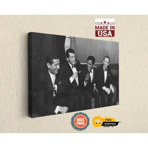 The Rat Pack Poster Carnegie Hall NY 1965 - Movie Photography Art - Canvas Wall Decor Unique Gift for Movie Lovers