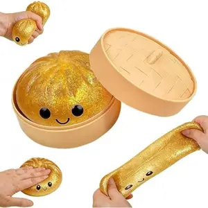 Big Dumpling Squishy - Blind Box, Mysecret Bun Fidget Toy, Soft TPR Material, Soft Squishy Silicone, Stress Relief, Unboxing Surprise, Random Style per Pack, Valentine's Day and Easter gifts, children to exchange gifts