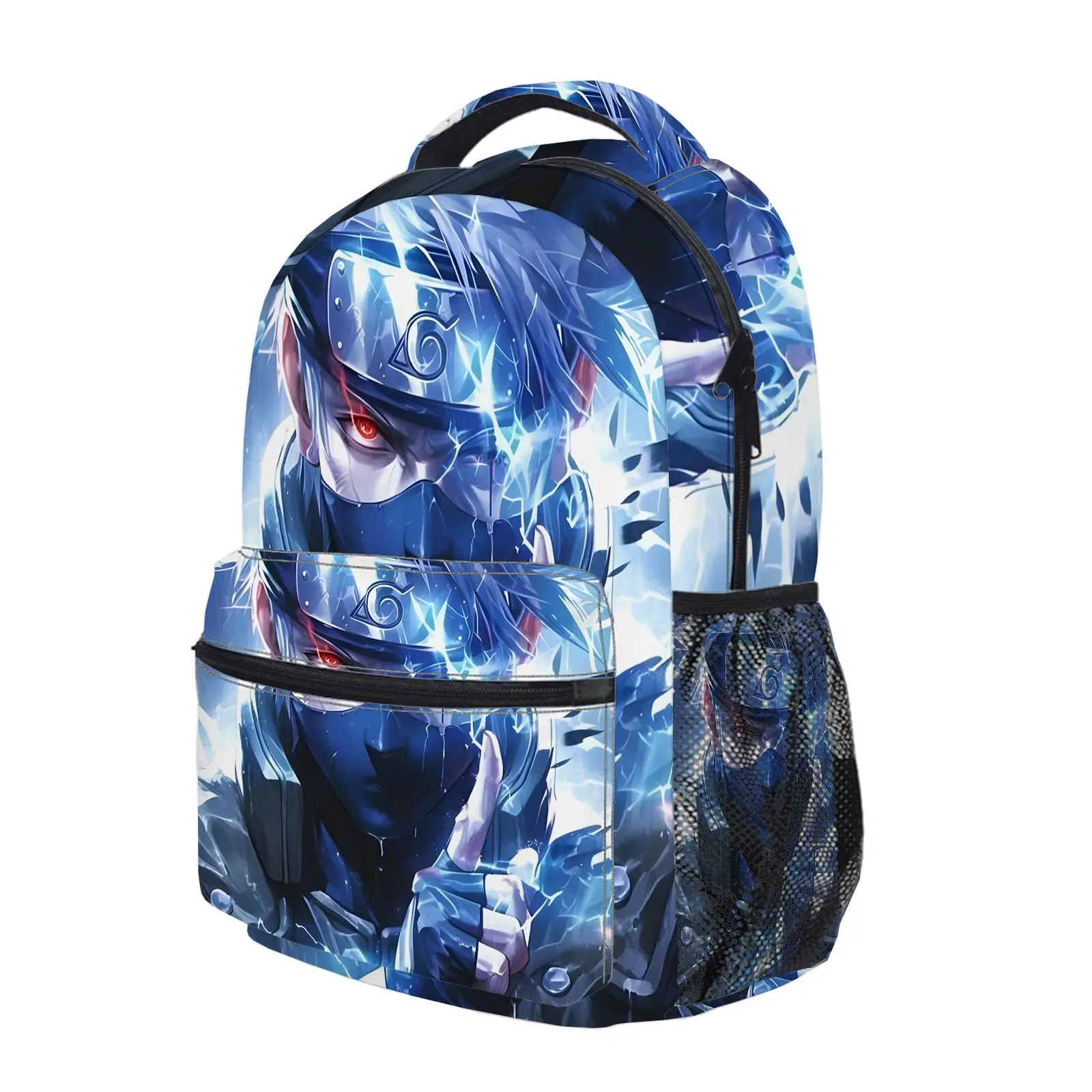 Kakashi Y2K Fashion School Backpack for Teen Girls, Cute Cartoon Aesthetic Student Bookbag with Padded Shoulder Straps, Large Capacity Casual Daypack and Travel Bag for Kids L-77