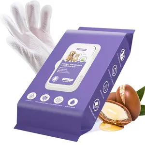 PET Disposable Dog Grooming Wipes (20Pcs) - Natural, Hypoallergenic, No-Rinse Mess-Free Grooming Wipes with Fermented Oils for Hair Removal, Sticky Hair Control, Deodorizing, Skin Moisture, Paw Care, Outdoor Use