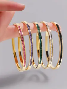 Titanium Steel Starry Sky Bracelet Unisex Luxury Micro Diamond Fade Proof Exquisite Full Diamond Wristband Elegant Jewelry Bracelet
