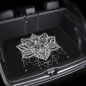 1 Lotus Mandala Car Trunk Pad - Brightly designed, durable and fitted to the vehicle's trunk pad, the perfect holiday gift for moving, car accessories, for family and friends | Letter Decoration